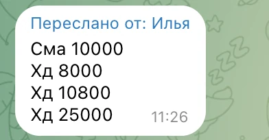 Суммы по закрытым заявкам: стиральная машина и три холодильника